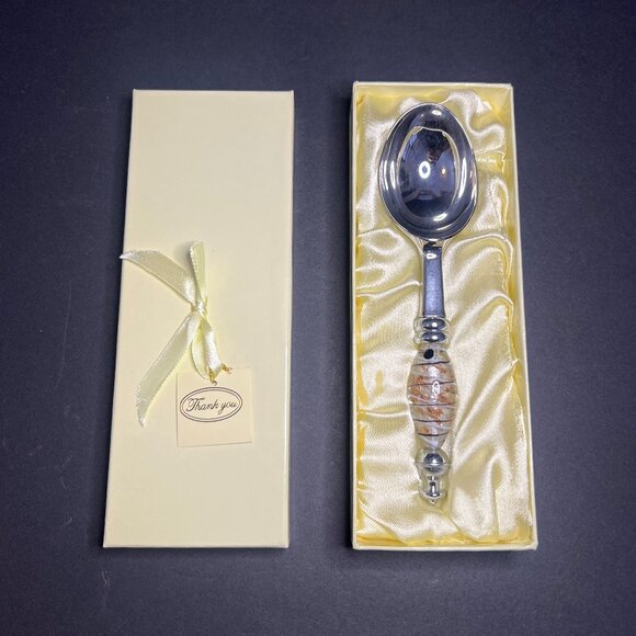 D'Lusso Other - D'Lusso Home Collection Ice Cream Scoop Spoon w/ Glass Swirl Tipped Handle 6.5"